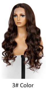 Copper Ginger Loose Body Wave Light 3D Cap C Part Glueless 24' Mini Knots Pre-plucked Brazilian Lace Wig