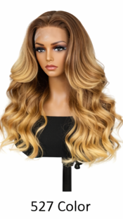 Copper Ginger Loose Body Wave Light 3D Cap C Part Glueless 24' Mini Knots Pre-plucked Brazilian Lace Wig