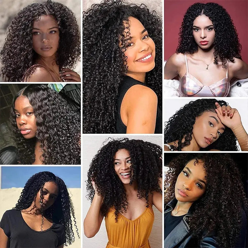 Mongolian | Kinky Curly | Human Hair | Lace Front | Lace Closure Wig